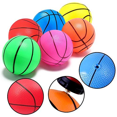 image for Shindel 5 inches Mini Toy Basketball, 6PCS Basketball with Pump for To