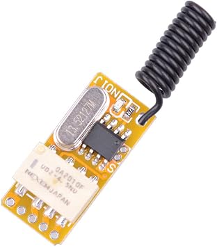 DC 3.7V - 12V 5V Mini Size Relay Remote Control Switch, 433Mhz Wireless RF Momentary Switch with Delay Function, Transmitter and Receiver for Wireless Control