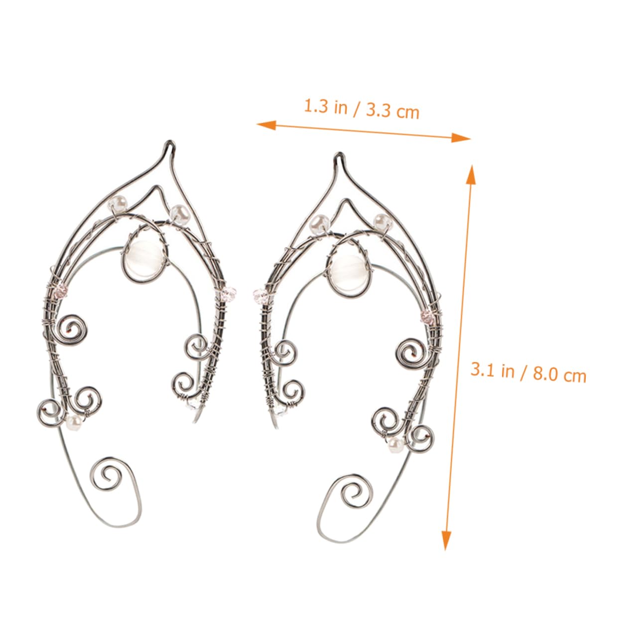 GALPADA 4pares Pendientes No Perforantes De Moda Para Mujer Ear Cuffs De Perlas Joyas De Para Bodas y De Accesorios Elegantes