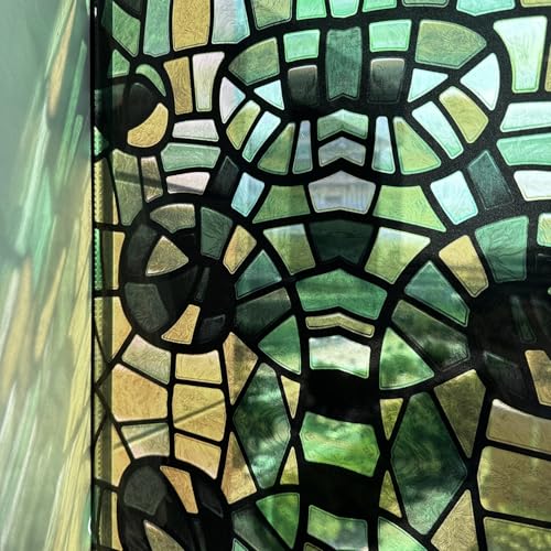 Neukids stain glass window film self adhesive, window film pattern Double sided green mosaic, bedroom living room kitchen bathroom offices glass decoration 40x200cm - Cosy Home Interiors Neukids stain glass window film self adhesive, window film pattern Double sided green mosaic, bedroom living room kitchen bathroom offices glass decoration 40x200cm - Image 6
