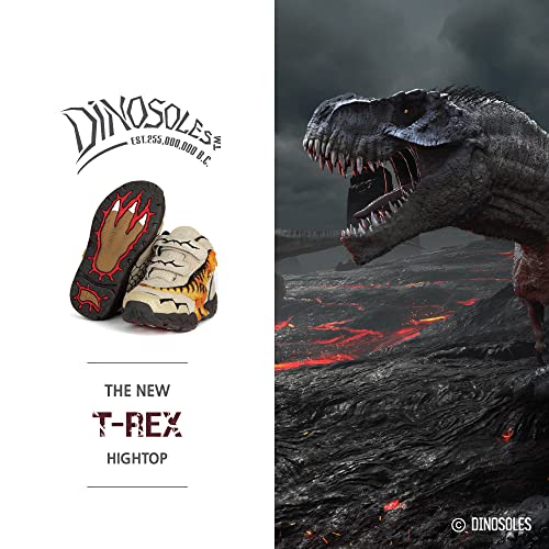 Dinosoles 3D T-Rex Flashing Led High-Top Kids Dinosaur Shoes. Lightweight Kids Sneakers. Tan Little Kids 13 Size. #TOP1