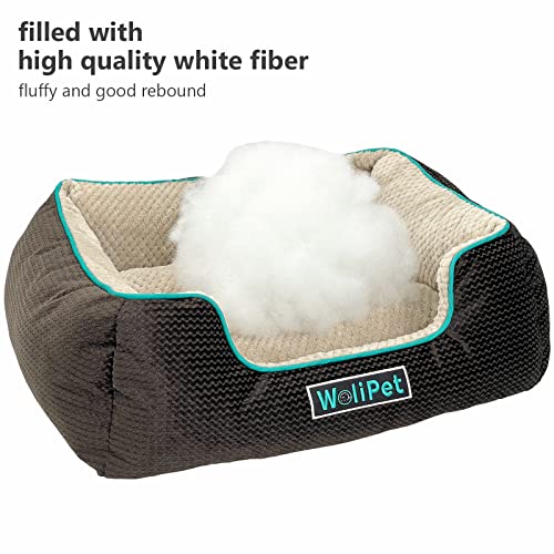 Wolipet Rectangular Dog Bed Pet Sofa Bed For Medium-Sized Dogs Machine Washable Pet Bed Anti-Slip Bottom(31"X25"X10", L, Brown) #TOP4