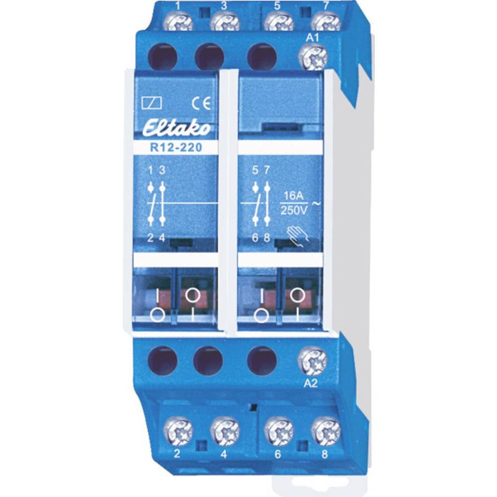 Eltako R12-220-230V Schaltrelais Nennspannung: 230V Schaltstrom (max.): 16A 2 Oeffner, 2 Schließer