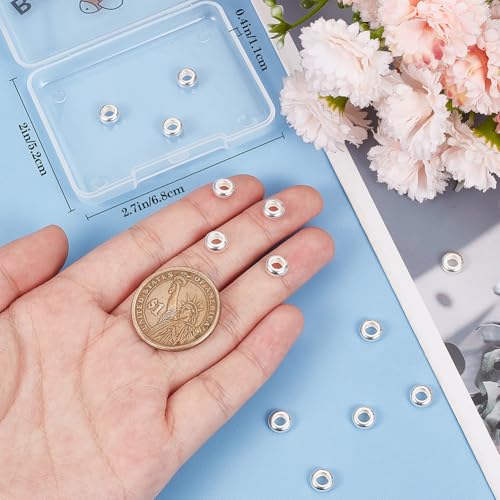 Perles intercalaires argent 925 de 7 mm pour création de bijoux durables - 4