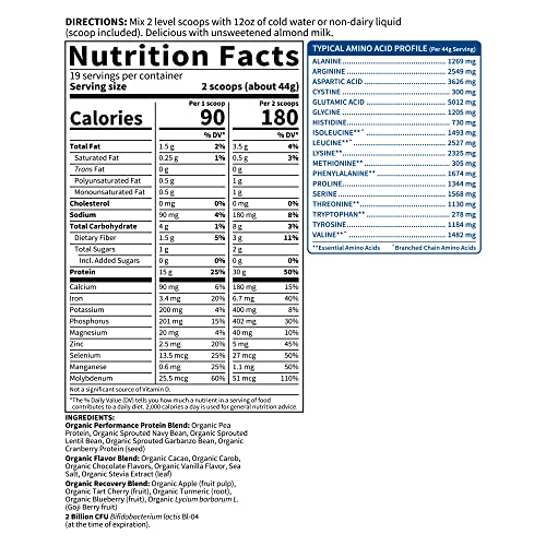 Garden Of Life Organic Vegan Sport Protein Powder, Chocolate, Probiotics, Bcaas, 30G Plant Protein For Premium Post Workout Recovery, Nsf Certified, Keto, Gluten Free, Made Without Dairy, 19 Servings #TOP4