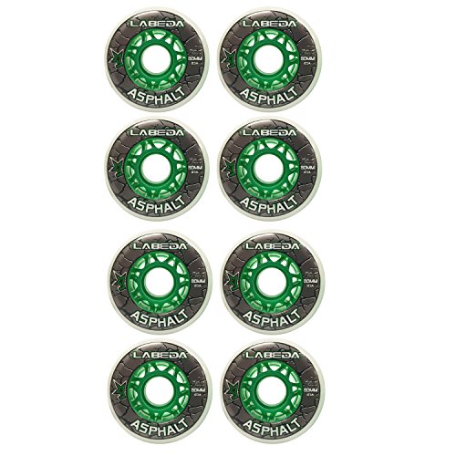 Labeda Wheels Inline Roller Hockey Gripper Asphalt Outdoor White 76mm 83A x8