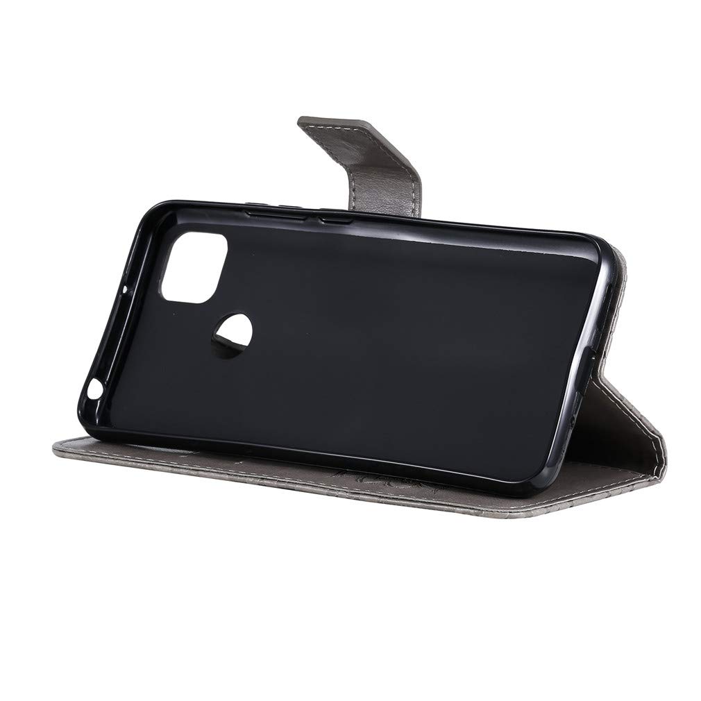 Custodia Portafoglio Xiaomi Redmi 9C In Pelle PU Con Supporto E Chiusura Magnetica – Stampa Farfalla Blu, GLANDOTU - 3