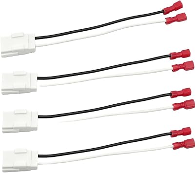 4 Pack 72-6514 Speaker Wire Harness Adapter Car Speaker Connector Harness Fit for Jeep Dodge Chrysler Town & Country Dakota Ram Wrangler 72-7902
