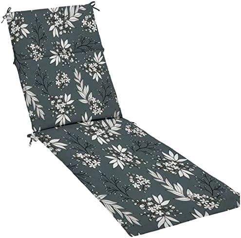 AFWADFWA Outdoor Indoor Lounger Patio Cushion Seamless Branches Flowers Ornamental spirea Shrub Print White Fill Chaise Lounge Cushion Water-Resistant Accessory for Chair Patio Furniture Seat Cushion