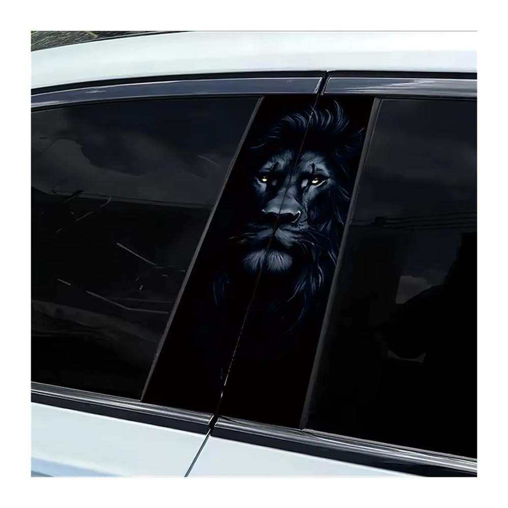 Bertdcx One Color Car B Pillar Waterproof Center Column Lion Head Vinyl Protective Film Auto Parts