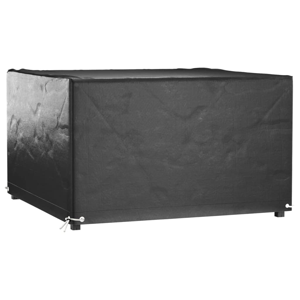 Copertura per mobili da giardino, 2 pezzi, 125 x 125 x 75 cm, quadrati | polietilene, leggero, facile da pulire, con occhielli in alluminio e corda, facile da piegare