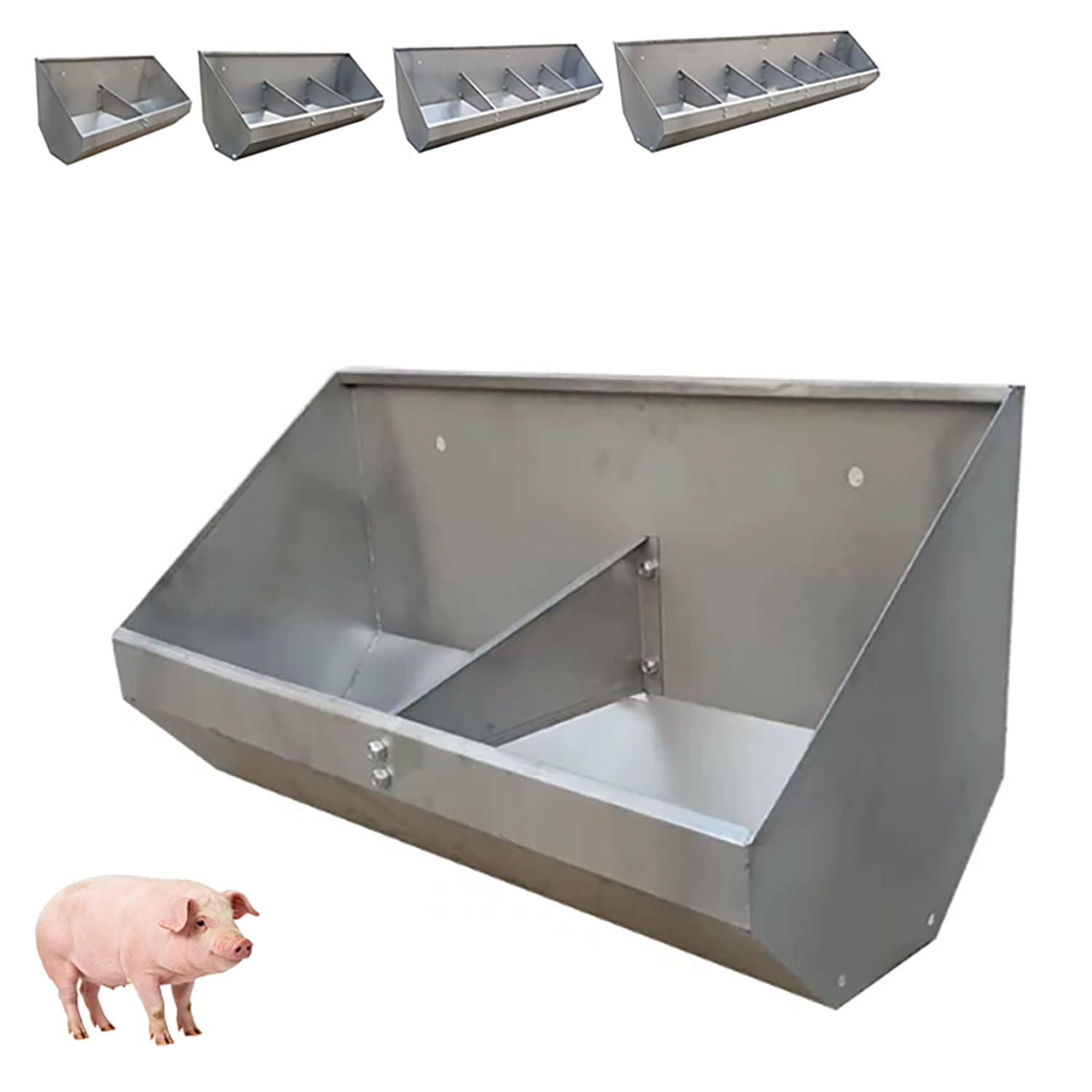 Mangeoire pour porcs hygiénique en acier inoxydable facile à nettoyer