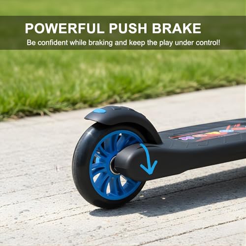 Image of Crackles Foldable Kick Scooter for Kids with LED Light Wheels | Skating Cycle Style Scooter with Adjustable Handle & Foldable Design Lightweight Ride-On Toy for Boys & Girls Outdoor Toy