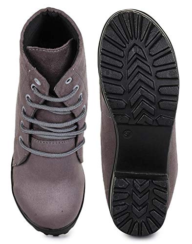 Buy Hanna Women S Leather Ankle Boots High Ankle Length Casual Boots For Girls High Neck Shoes For Girls Women S Casual High Heels Boots Shoes At Amazon In