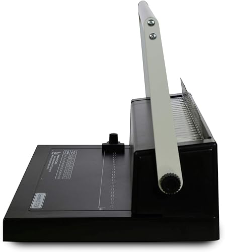 Miniatura 2 de Máquina de encuadernación C-12, 21 agujeros, kit de valor de 100 espinas de encuadernación de peine de 516 pulgadas, máquina de encuadernación de