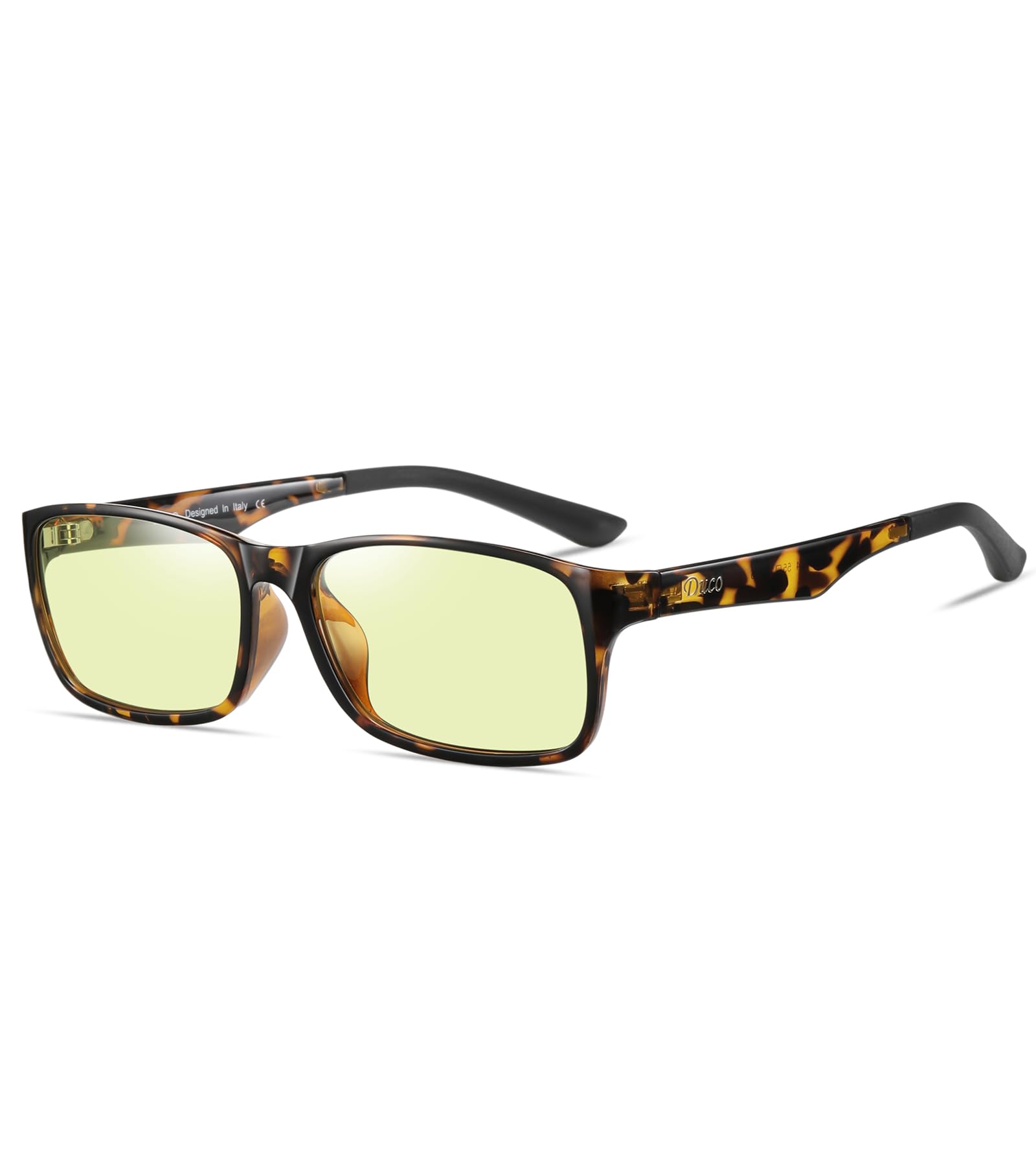 DUCO Blaulichtfilter Brille Herren Computerbrille Gaming Blaufilter Brillen,Superleichter Rahmen UV Schutz Ohne Stärke Brille 223