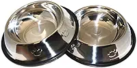 Kit 2 Comedouro 600ml Inox Tigela Pote Ração Água Cão Médio Grande