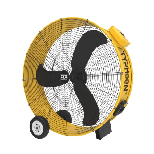 Cfg Typhoon Dc Ventilatore Industriale Con Motore Dc 280 W Diametro 100 Cm Pale In Alluminio Rivettate Variatore Di Velocità Progressiva