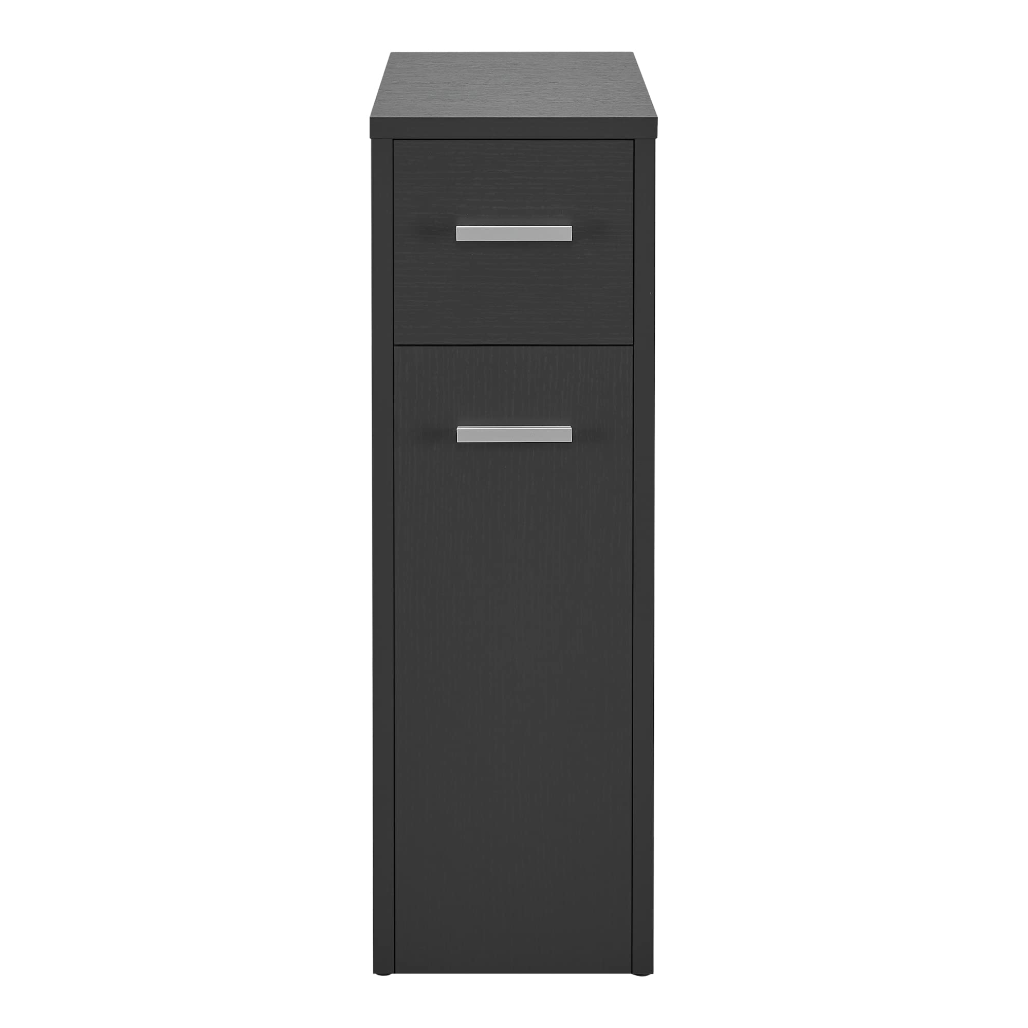[en.casa] Nischenschrank Kauhajoki Badezimmerschrank schmal 61 x 20 x 45 cm Rollwagen mit 2 Schubladen 4 Rollen Nischenwagen Dunkelgrau
