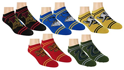 Harry Potter Womens Ankle-No Show Socks 5 Pair Pack Multi Color (Multi-color)