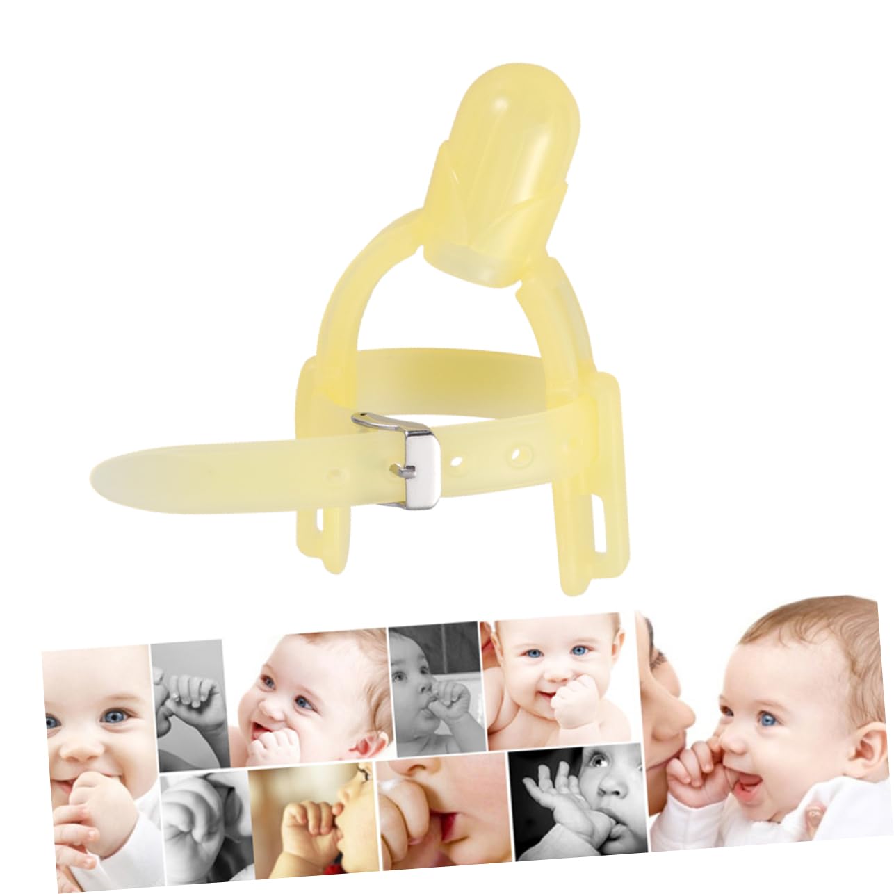 SUPVOX Soft Baby Finger Protector Thumb Forefinger Covers Silicone for Infants Toddlers (light)