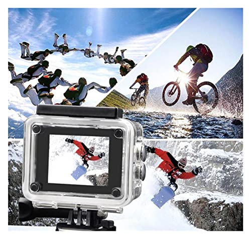 Image of Action Camera Action Camera Ultra HD 4K WiFi 2.0-Inch Screen 170D Underwater 30M Go Waterproof Pro Helmet Video Recording Cameras Sport Cam (Bundle : Only Camera Color : Blue)