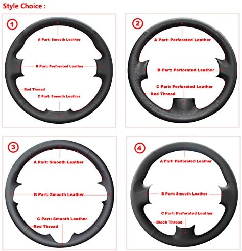 Ablee Loncky Microfiber Leather Car Steering Wheel Cover for 2010-2013 Mazda 3/2011 2012 2013 Mazda 6/2012 2013 2014 2015 Mazda 5/2011-2013 Mazda CX-7/2010-2015 Mazda CX-9 Accessories