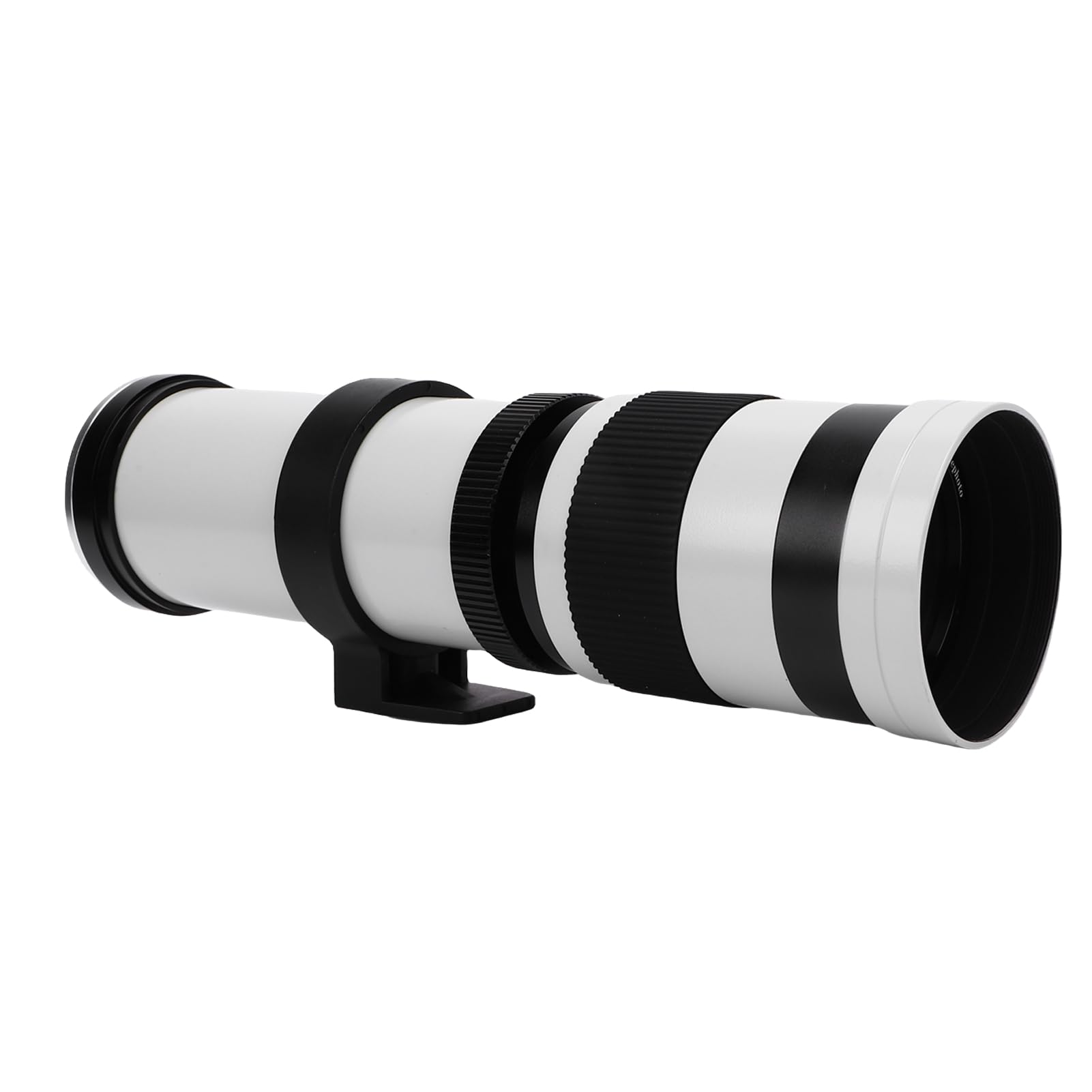 Jectse Teleobiettivo Zoom Manuale 420-800mm F 8.3, Obiettivo con Messa a Fuoco Manuale in Vetro Ottico in Lega di Alluminio per Tutte Le Fotocamere Reflex (White)