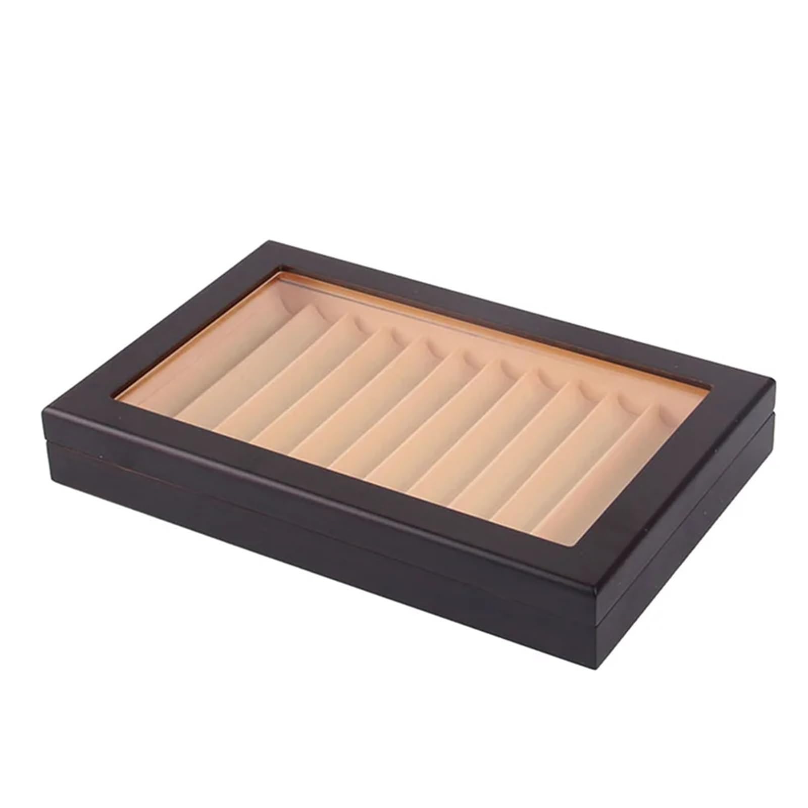 Porta Penne Per Scrivania Espositore for penne con griglia in legno, contenitore for penne con finestra trasparente, organizer for collezione