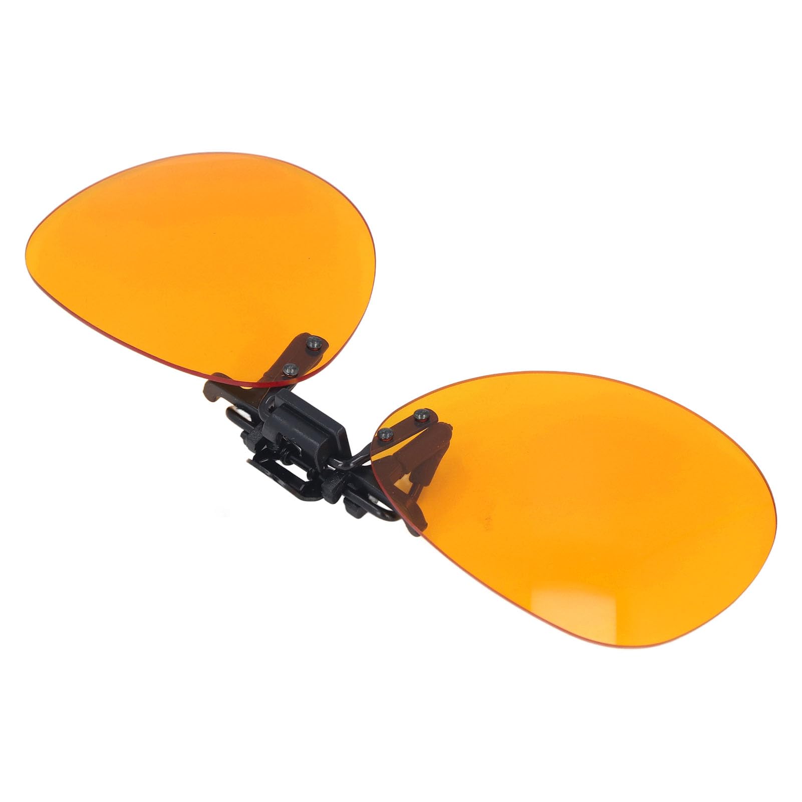 Fafeicy Clip per Occhiali con Filtro Luce Blu, Protezione UV, Blocco 99% Luce Blu 400-500nm, Rotazione 180 Gradi, Arancione