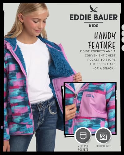 Eddie Bauer Kids' Fleece Jacket - Soft Fleece Sherpa Lined Hooded Jacket for Boys and Girls - Cozy Full Zip Up Hoodies (5-20)4