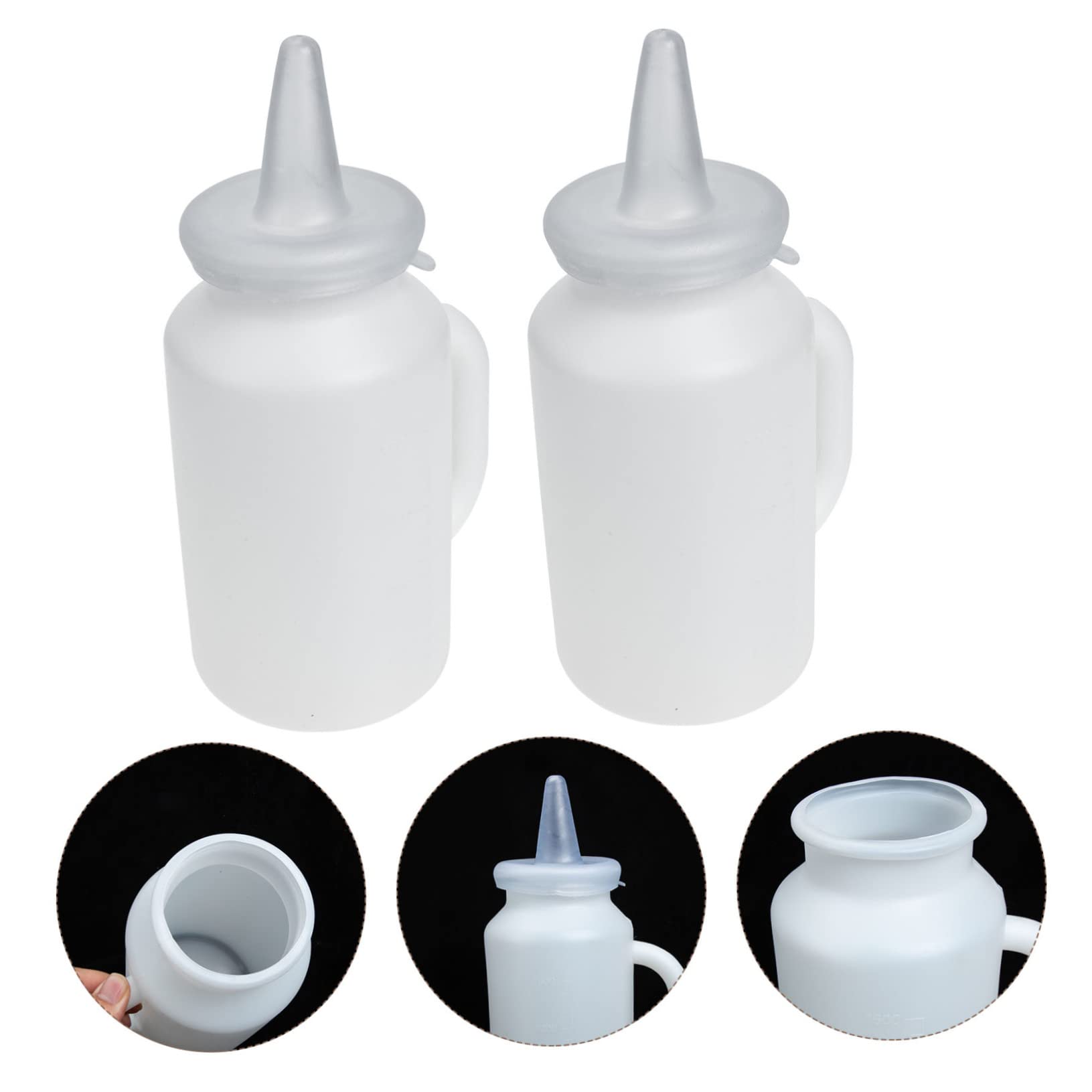 DOITOOL Practical Silicone Calf Nursing Bottle Set 1.6L Large Volume for Pet Milk Feeding Newborn Pet Feeding Nile Set