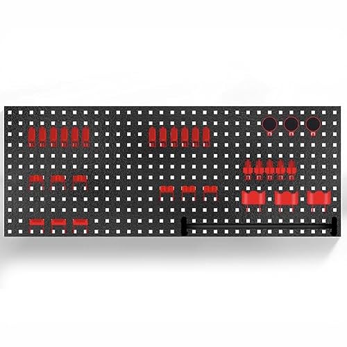 Panneaux muraux perforés noirs organisateur de garage système de rangement pour outils