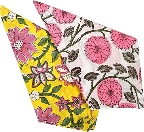 Reynosohomedecor MIX-10 Cotton Cloth Napkins Set Of 10 Hand Block Printed Size 16 X 16 Kitchen Dining Room Table thumb #4