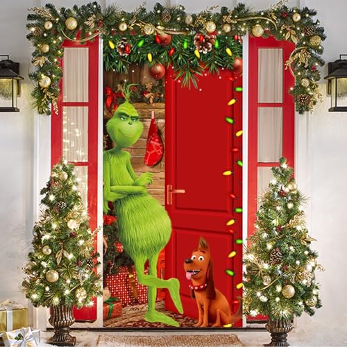 Weihnachten Tür Abdeckung Dekoration, 200 x 90 cm Weihnachten Hängen...