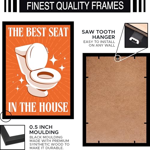 Image of BLINKART Funny Toilet Seat Wall Art Painting Print Design | Aesthetic Wall Decor Photo Artwork Frame Decoration Hanging For Home Bedroom Living Room Office Wall Decor | T0022 | 13x10 Inches