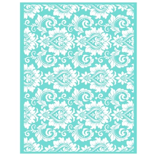 MANGOUSONG Screen Printing Kit,21x28cm Patterned Pattern Silk Screen Stencils Reusable Silkscreen Print Kit for Printing Clay Stamps Polymer Clay Tool Jewelry Making