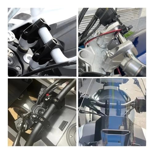 Elevador de manillar para XSR900 abrazadera extensora de aluminio de moto 4