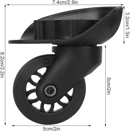 Miniatura 2 de Tomotato 1 par de ruedas para maleta caja de barra de tracción para exteriores rueda de transporte de equipaje accesorio de barra de repuesto para