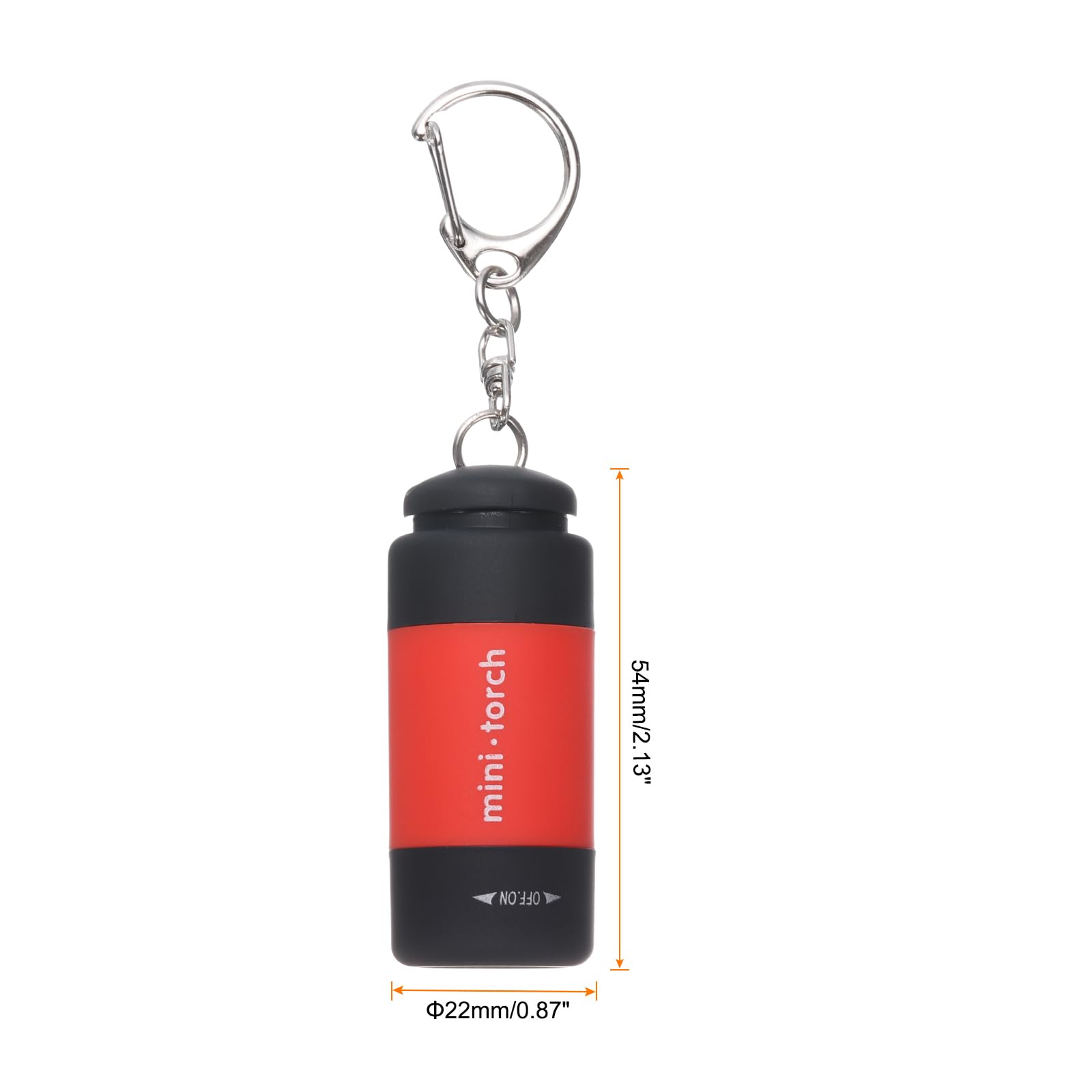 PATIKIL Mini Keychain Flashlight, Pocket LED Flashlight Portable Torch USB Rechargeable for Outdoor Camping Party Red - Image 2