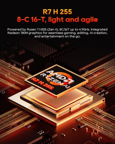 Image of AOOSTAR G-FLIP AMD R7 H255 Mini Computer Without RAM /SSD /OS, MINI Gaming PC with 5 inch Touchscreen,2X DDR5 5600Mhz RAM Slots, 2X M.2 2280 NVME SSD Slots，Oculink /Dual USB4 /2 x 2.5GB LAN