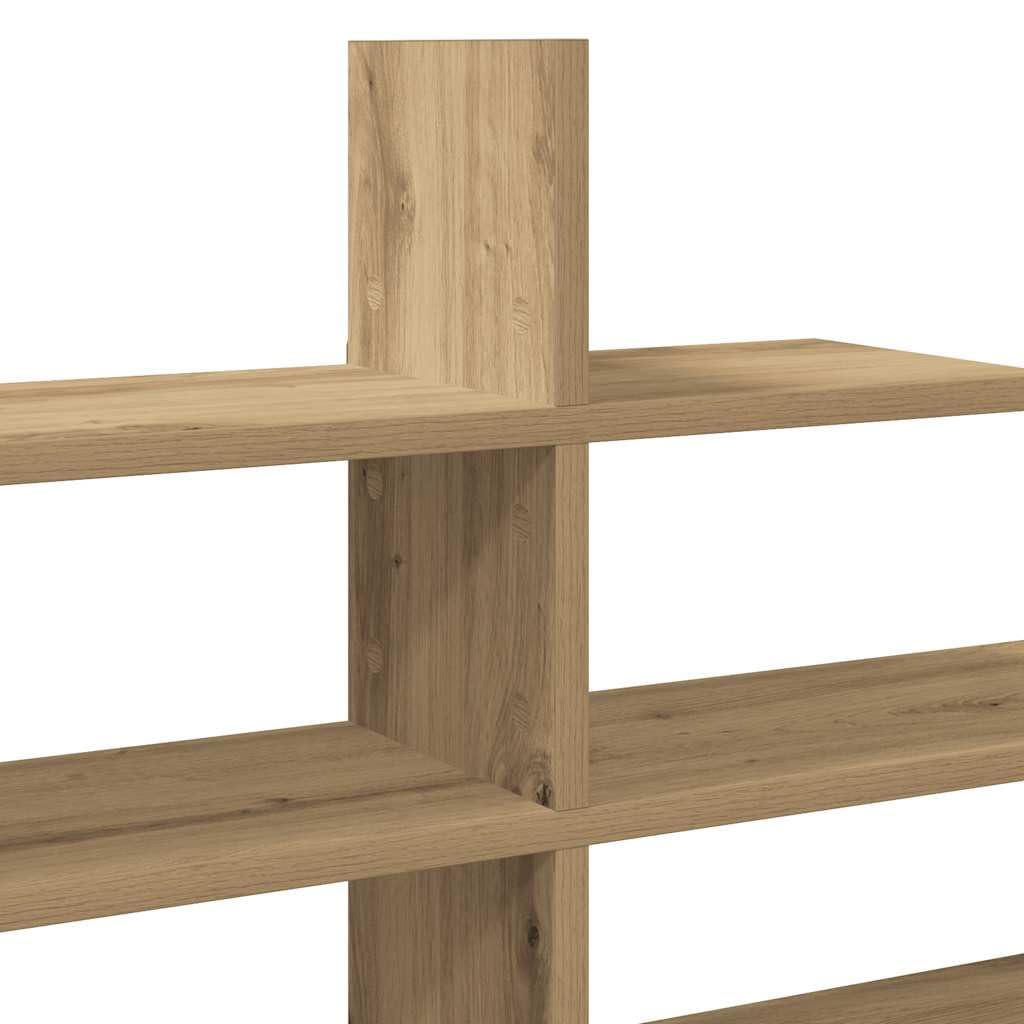 vidaXL Wandregal Artisan-Eiche 124,5x18x60,5 cm Holzwerkstoff