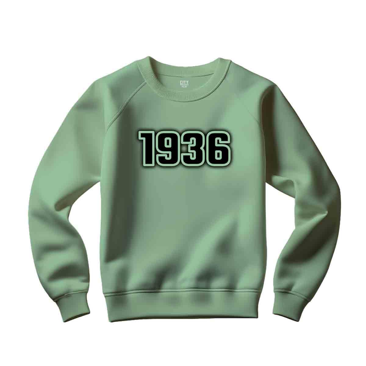Sweatshirt 1936 haut de gamme nuance menthe aux finitions soignées - 5