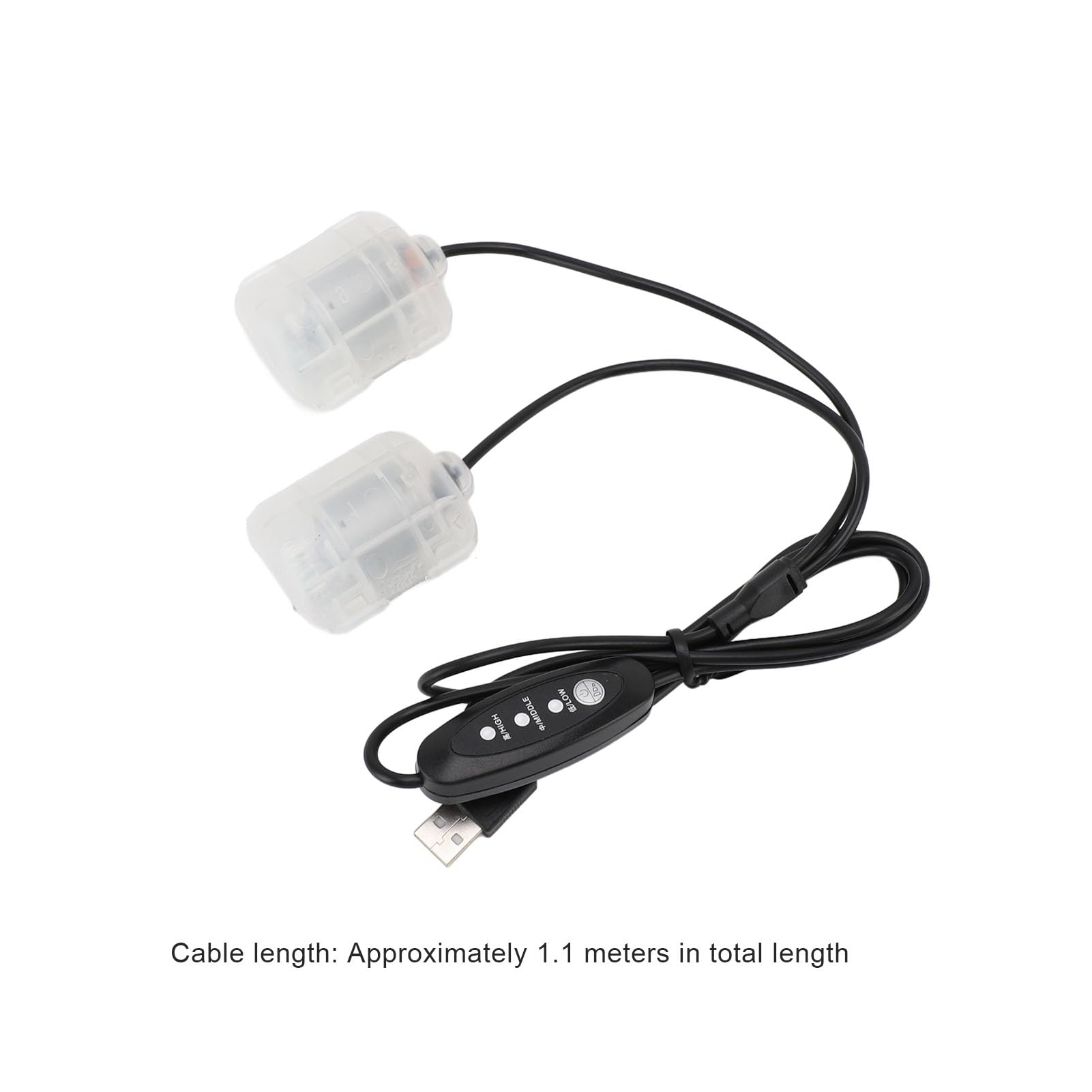 Hyuduo Moteur Vibrant USB 3 Vitesses pour Coussin Massage et Support Lombaire - Moteur Vibrant 5 V avec Câble 1,1 m Compatible Batterie Externe et Port USB