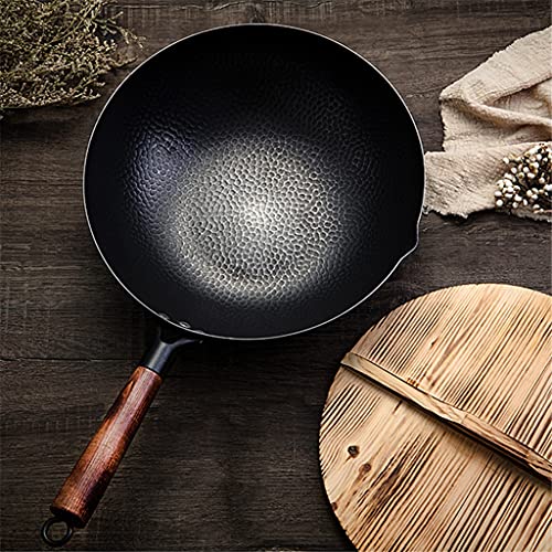 Wok tradicional de hierro 32 cm miniatura 6