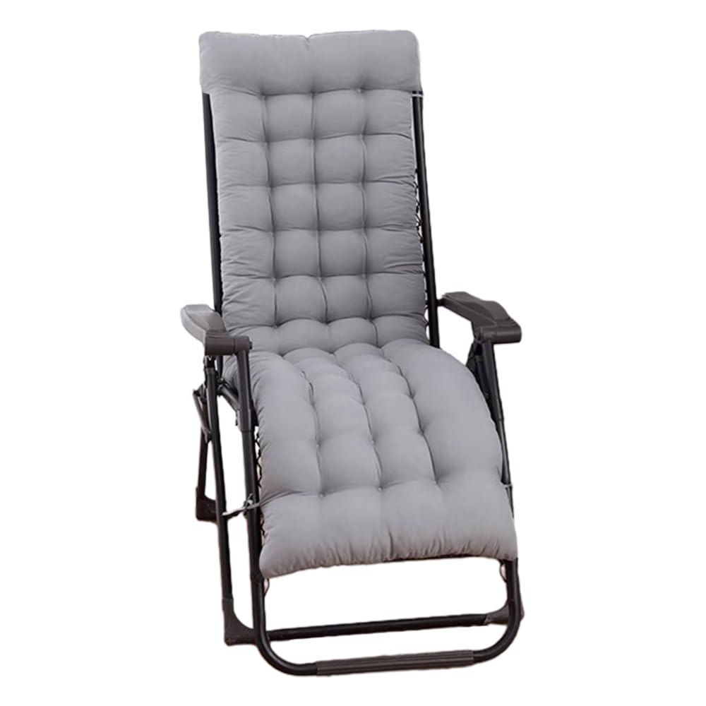 Cojín Tumbona Reclinable, Cojines para Tumbonas, Cojines para Silla de Jardin, Colchóneta para Tumbonas de Jardín, Terraza, Balcón y Playa, 170x53x8cm
