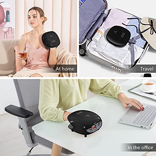 Comfier Wireless Hand Massager With Heat -3 Levels Compression & Heating,Rechargeable Hand Massager Machine For Carpal Tunnel,Ideal Gifts For Women (Black) #TOP4