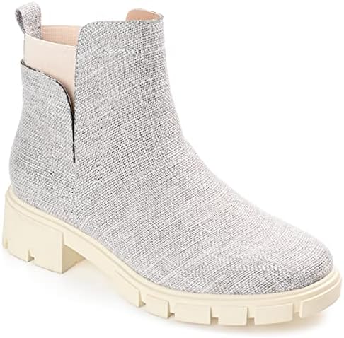 Journee Collection Womens Jeeva Tru Comfort Foam Inside Zip Block Heel Booties Grey 8 Medium WOMENS US | Image 6