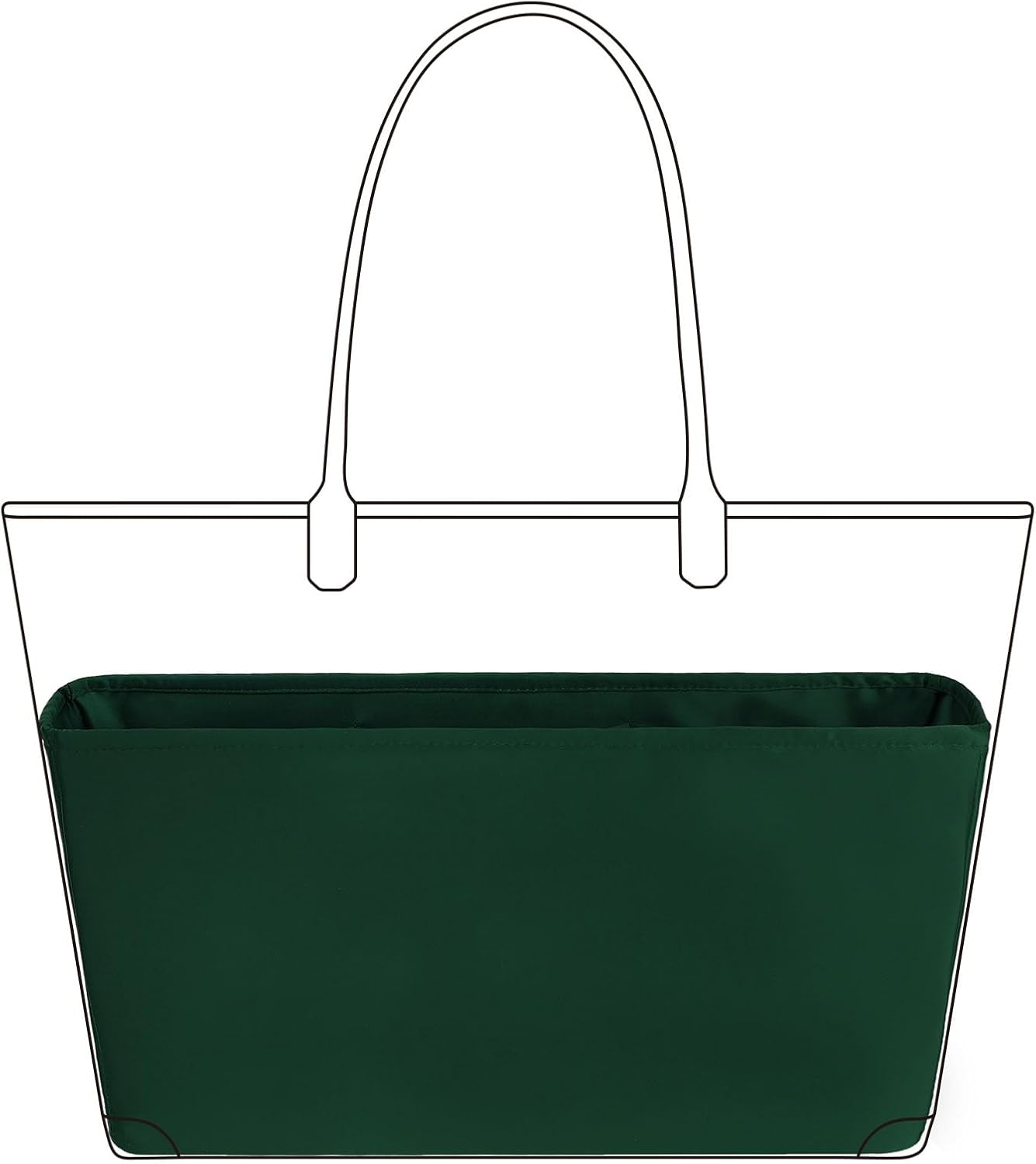 DGAZ Silk Purse Organizer Insert Fits GYARD Anjou/Artois/Staint Louis bag，Silky Smooth Bag Organizer，Luxury Handbag & Tote Shaper(Bambou,Staint LouisPM)