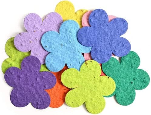 Healthy Family Eco- Friendly Party Bag Fillers. Plastic Free- Party Favours. Seeded Paper Shapes. Plantable seed paper Wildflowers. Craft Paper with Wildflower Seed Mix (Save The Bees) - Image 3